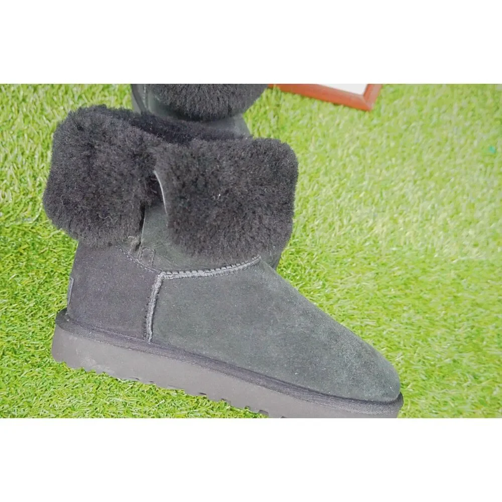 UGG Bailey Button II Water-Repellent Suede Boots - Women's Size 6